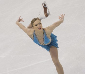 2010 Vancouver Winter Olympic Games: 2010 WINTER OLYMPIC GAMES -- Women's Figure Skating - Free Skate -- Pictured: Canada's Joannie Rochette performs her free program during the women's figure skating competition at the Vancouver 2010 Olympics in Vancouver, British Columbia, Thursday, Feb. 25, 2010 -- Photo by: Paul Drinkwater/NBC