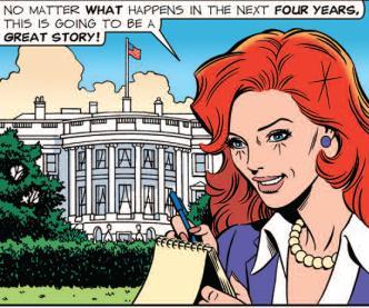 Barack Obama President Inauguration 2009. The Brenda Starr comic strip is drawn by June Brigman and written by Mary Schmich