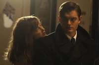 Sam Riley and Andrea Riseborough in Brighton Rock