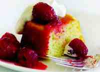 Buttermilk Pudding Cakes with Sugared Raspberries Dessert