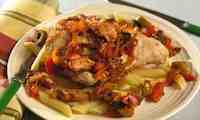 Chicken with Grilled Pepper and Tomato Sauce Recipe