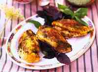 Crispy Roast Chicken with Pesto Cream