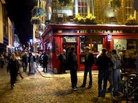 The Temple Bar area is great place to head if you're looking for Irish food or Dublin's famous nightlife.