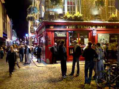 The Temple Bar area is great place to head if you're looking for Irish food or Dublin's famous nightlife.