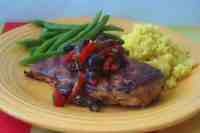 Grilled Chicken Breasts with Tomato Olive Relish