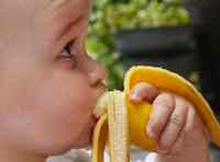 There are no 'forbidden' foods for young children anymore, except those that can trigger choking issues.