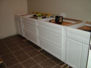 These cabinets are perfectly level side to side and front to back. That's mission critical when natural stone tops will rest on them.