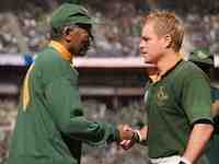 Morgan Freeman & Matt Damon in the movie Invictus