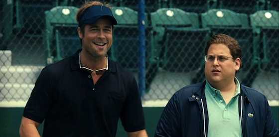 Brad Pitt, Jonah Hill, Philip Seymour Hoffman in Moneyball