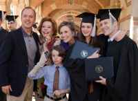 Michael Keaton, Carol Burnett, Bobby Coleman, Jane Lynch, Alexis Bledel and Zach Gilford in the movie Post Grad