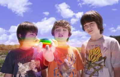Rebel Rodriguez, Trevor Gagnon and Leo Howard in the movie Shorts