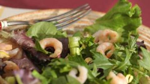 Shrimp and Salad Greens Recipe