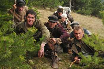 Ed Harris and Jim Sturgess  in the movie The Way Back