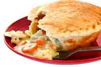 Turkey Vegetable Cobbler with a Medley of Mushrooms Recipe