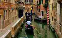 Exploring the side canals of Venice