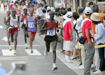 2008 Beijing Summer Olympics: Mens Olympic Marathon Samuel Kamau Wansiru Gold, Jaouad Gharib Silver, Tsegay Kebede Bronze Marathon at the 2008 Beijing Summer Olympics | iHaveNet