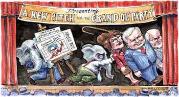 GOP's efforts to reinvent itself Republican Party's political challenges (c) Matt Wuerker