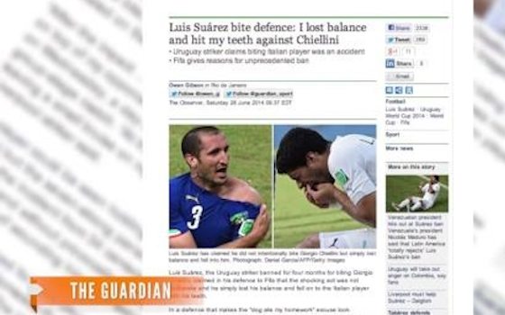 Suarez Claims Chiellini Bite Was An Accident | World Cup