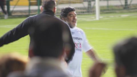Maradona Kicks Fan After 'Match for Peace' in Colombia