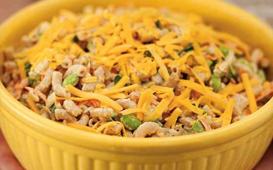A Lighter & Healthier Macaroni Salad