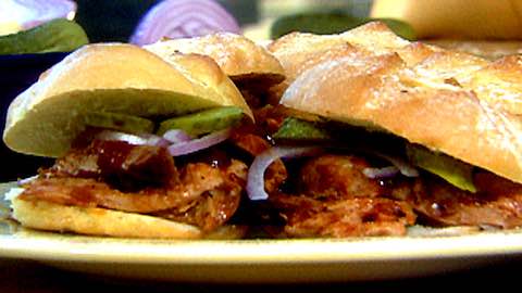 Apple-Smoked Barbecued Pork Sandwiches