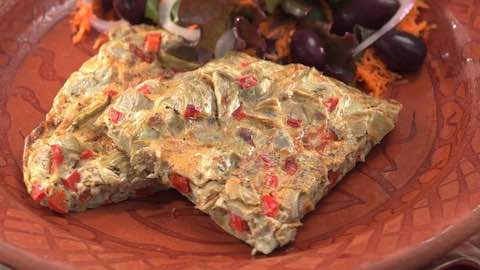 Artichoke & Red Pepper Frittata - A Quick Recipe for Busy Nights