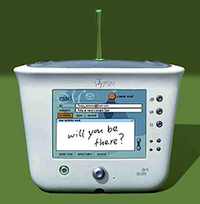 The dot-com bubble had just burst when this cutesy Internet appliance from 3Com hit the market in 2000. Costing $500, it was supposed to have the elegance of Audrey Hepburn (nope), be easier to use than other computers (nope), and be the first of a family of similar devices (nope).
