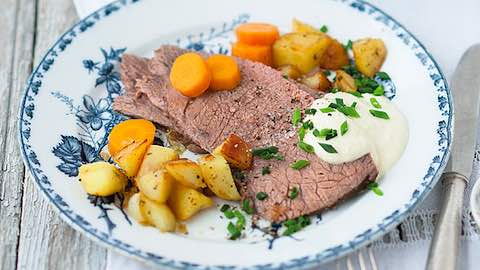 Austrian-Style Boiled Beef with Pickled Pumpkin