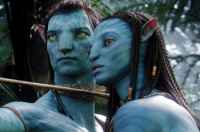 Sam Worthington & Zoe Saldana in the movie Avatar