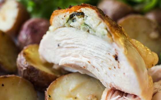 Baked Chicken with Zucchini and Ricotta Stuffing Recipe