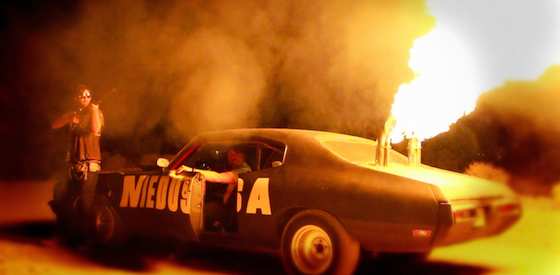 Evan Glodell and Jessie Wiseman in Bellflower