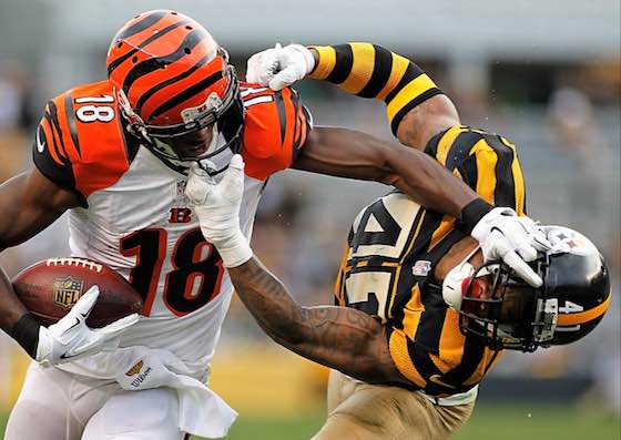 Bengals Steelers Facemask AJ Green