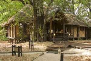 Chief's Camp's main lodge is the social center, with bar, dining room, gift shop, library, pool deck and lounge