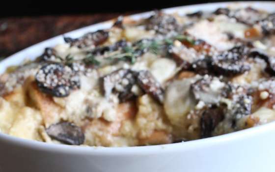 Brie and Mushroom Breakfast Strata Recipe