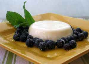 Buttermilk Panna Cotta with Blueberries. Betty Rosbottom