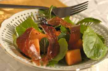 Cantaloupe and Prosciutto Salad