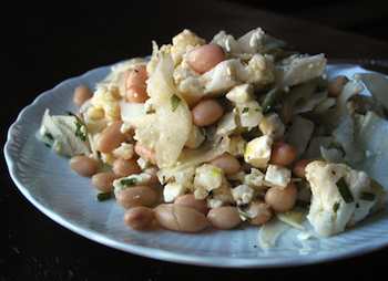 Cauliflower, Fennel and White Bean Winter Salad, A Christmas Treat With the Taste of Days Gone By