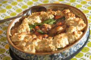 Chicken Pot Pie with Drop Biscuits Recipe