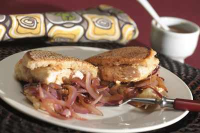 Chicken and Onion Grilled Sandwiches