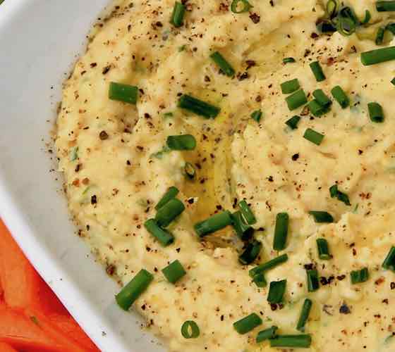 Chive and Cracked Black Pepper Hummus Recipe