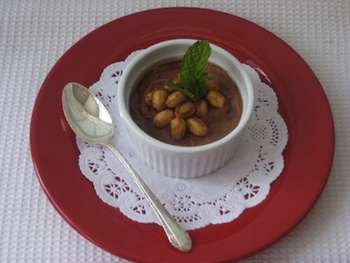 Chocolate Caramel Mousse with Candied Peanuts Recipe Recipe
