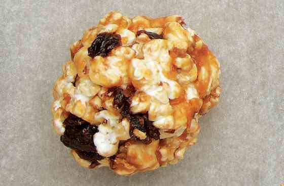 Chocolate Pretzel and Cherry Popcorn Balls Recipe