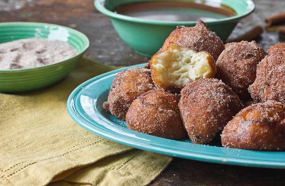 Churros Balls with Warm Chocolate Dipping Sauce Recipe