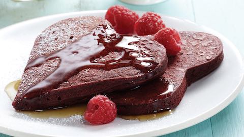Cocoa-Kissed Red Velvet Pancakes Recipe
