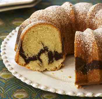 Coconut and Chocolate Marble Pound Cake  - Diane Rossen Worthington Recipes