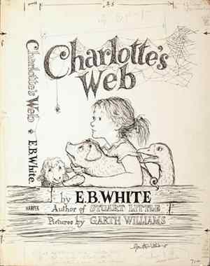 Garth Williams' original cover art for 'Charlotte's Web' sold for $155,350 recently at Heritage Auctions in Dallas. Photo courtesy of www.ha.com