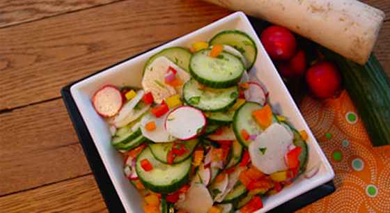 Confetti Cucumber and Radish Salad Recipe