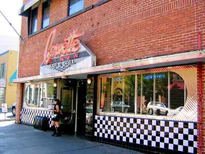 The Corvette Diner in San Diego will entertain both you and your taste buds