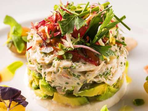 Crab Louie with Thousand Island Dressing and Fresh Tomato Relish
