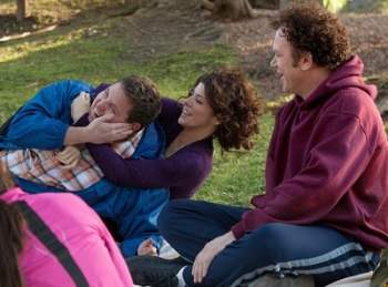 John C. Reilly, Jonah Hill, Marisa Tomei & Catherine Keener in the movie Cyrus